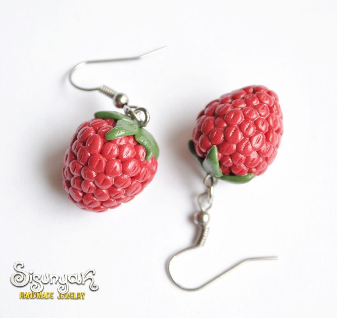 Raspberry Earrings