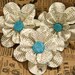 Handmade Vintage Paper Flowers, Large Vintage Dictionary Flower