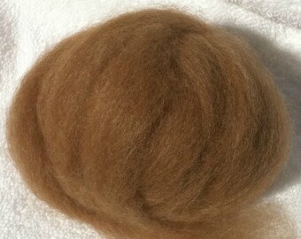 1oz Light Brown Alpaca Bamboo roving from Colorado