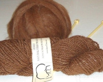 Brown Roving Alpaca Milk fiber 4oz Spin Felt Fiber