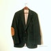 vintage sportcoat blazer FOREST CORDUROY 1980's jacket PROFESSOR suede elbow patches mens 42r