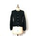 hand knit cardigan sweater MOHAIR retro 1980's black METALLIC YARNS sparkle