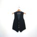 vintage vest PIERRE CARDIN navy blue wool DANDY signature buttons . mens / unisex
