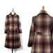 vintage wool coat - 60's 70's / Ombre Plaid - russet & charcoal / Autumn Prep - retro collegiate