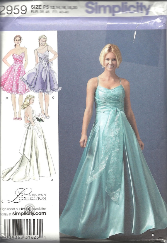 Simplicity 2959 Evening  Dress  Prom  In Two Lengths Sewing