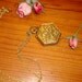 Divine Six-Sided GOLDETTE signed Vintage LOCKET with EMBOSSED Flowers