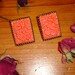 Fantastic Hand CARVED CORAL CELLULOID Vintage Clip-On Earrings