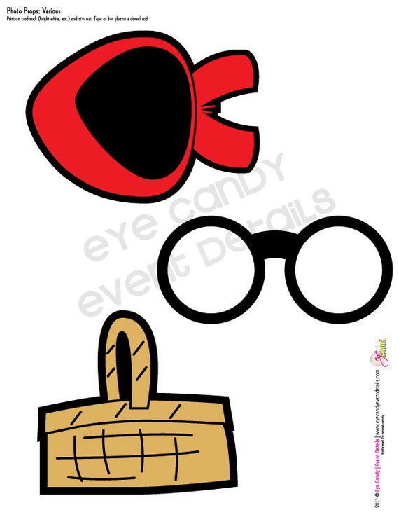 Little Red Riding Hood Photo Booth Props / Coloring Pages - DIY Printables Il_570xn