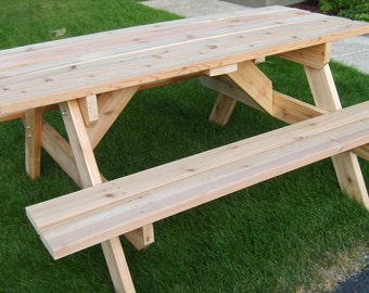 Cedar picnic table