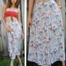 80s High Waist Skirt / Floral Maxi Hippie Skirt / Full Long Maxi Skirt / Summer Skirt S / M / Small / Medium