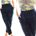 Vintage designer Giorgio Sant'Angelo high waisted pants / plaid pants / taper legs m Medium