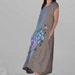 Dress painted / linen dress/Gray tunic