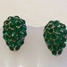 Vintage Green Rhinestone Earrings