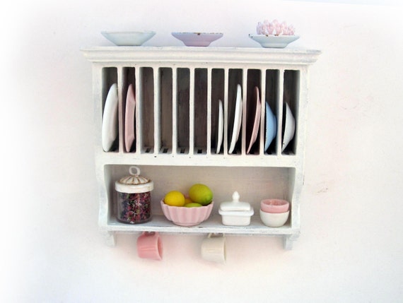 Miniature dollhouse furniture shabby chic di viliaminiature Disegno Chic Shabby alzatina