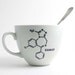 Xanax Chemistry Coffee Cup - Black and White with Xanax Molecule