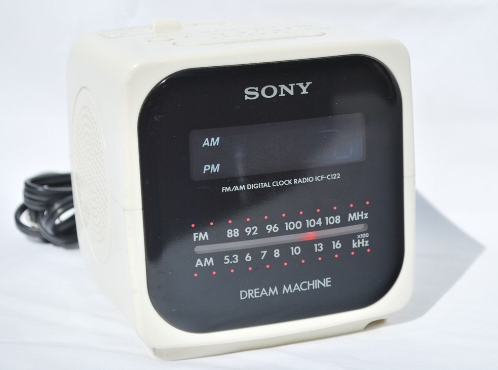 Vintage Sony Dream Machine Clock Radio ICF C122 by RedRockVintage