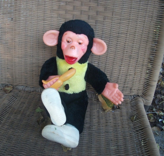 mr bim stuffed monkey with banana