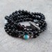 Protection and Strength, Buddha, red string, 108 bead mala, ebony, yoga jewelry