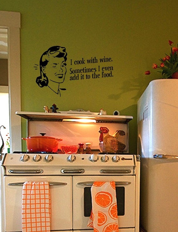 Items similar to Custom Wall Decal - Retro-Vintage Kitchen Cooking