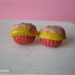 SALE - Pink cupcake earrings - post earrings