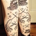Narwhal Tights Pirate Printed Tights Small Medium Black Pearl on Nude Peach Women Sailor Tattoos Octopus Narwhal Squid Skull Anchor