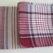 Vintage Mens Handkerchief/ Red and White Plaid
