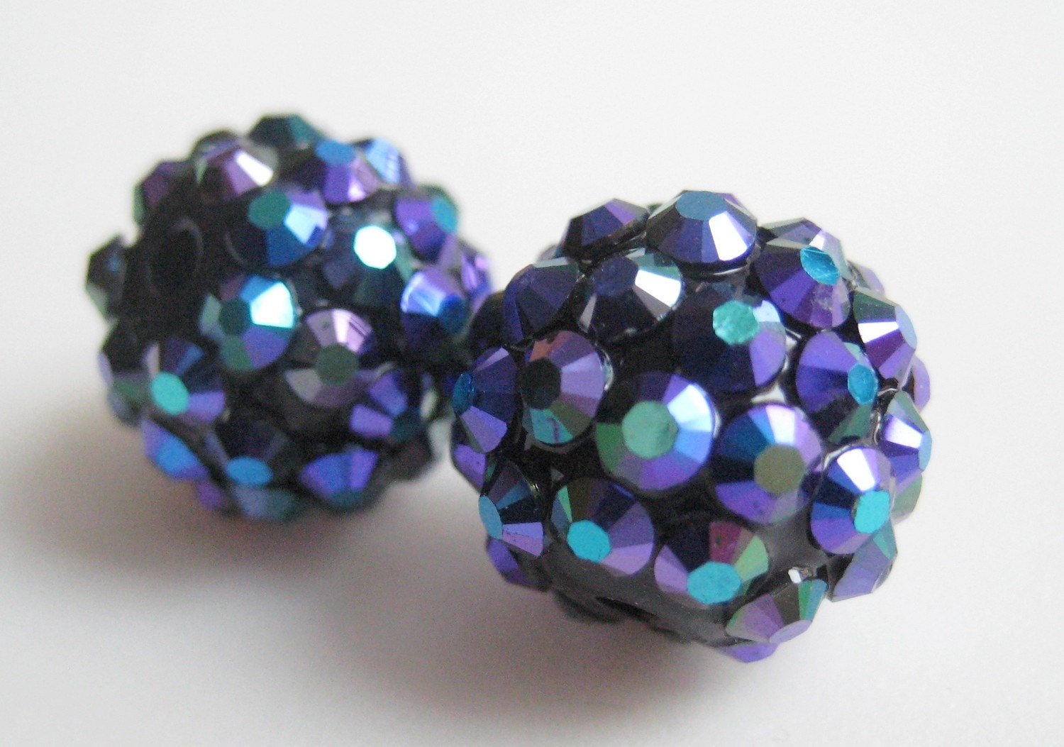 Blue Purple Crystal Beads
