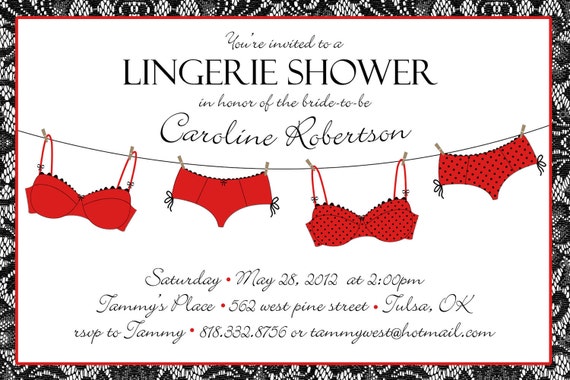 Items Similar To Digital Lingerie Party Bridal Shower Invitations