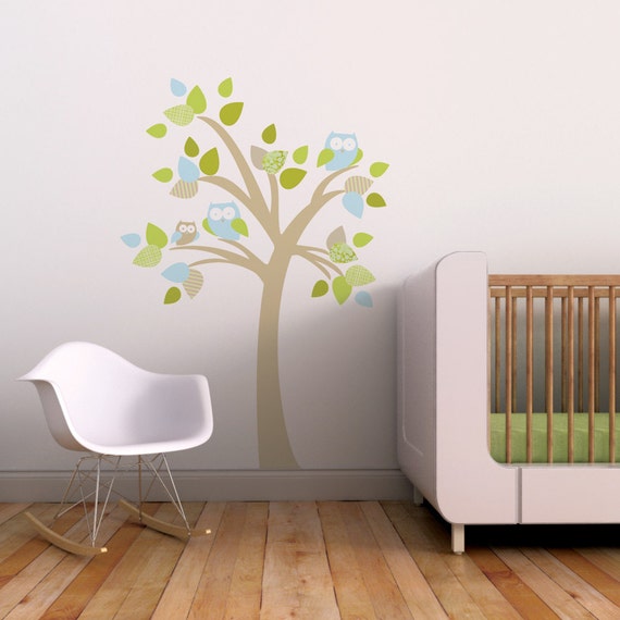 Baby Wall Decal Baby Nursery Wall Art Tree by trendypeasdecals