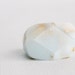 gold sky blue eco resin faceted ring with metallic gold leaf