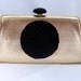 Vintage Gold Clutch with Black Beaded Embellishment