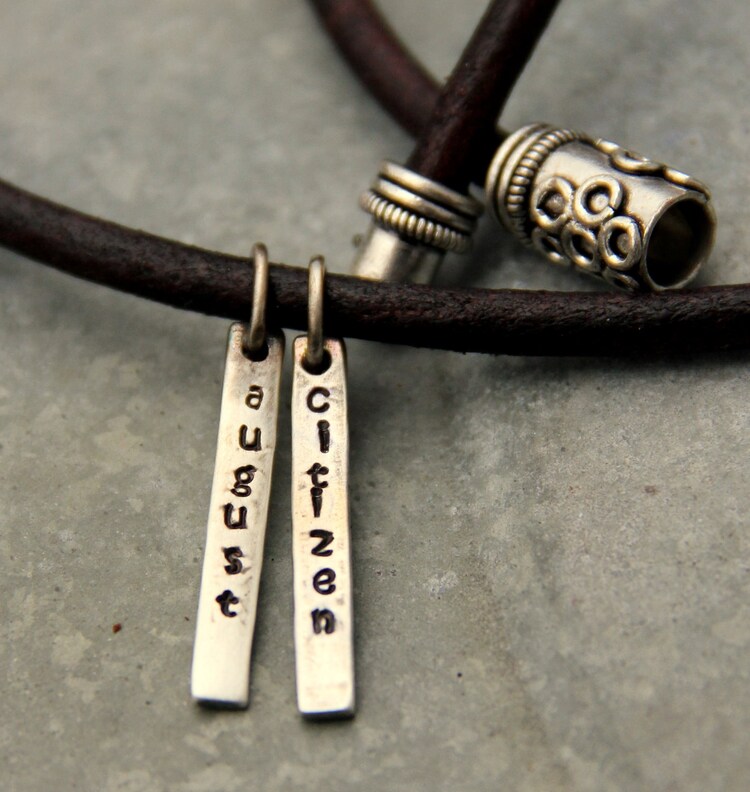 Men's Necklace Personalized Gift For Dad by whiteliliedesigns