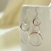 Sterling Silver Large Hoop Chandelier Earrings, Sterling Silver Earrings, Large Hoops Earrings, Three Tiered Earrings White Lilie Designs