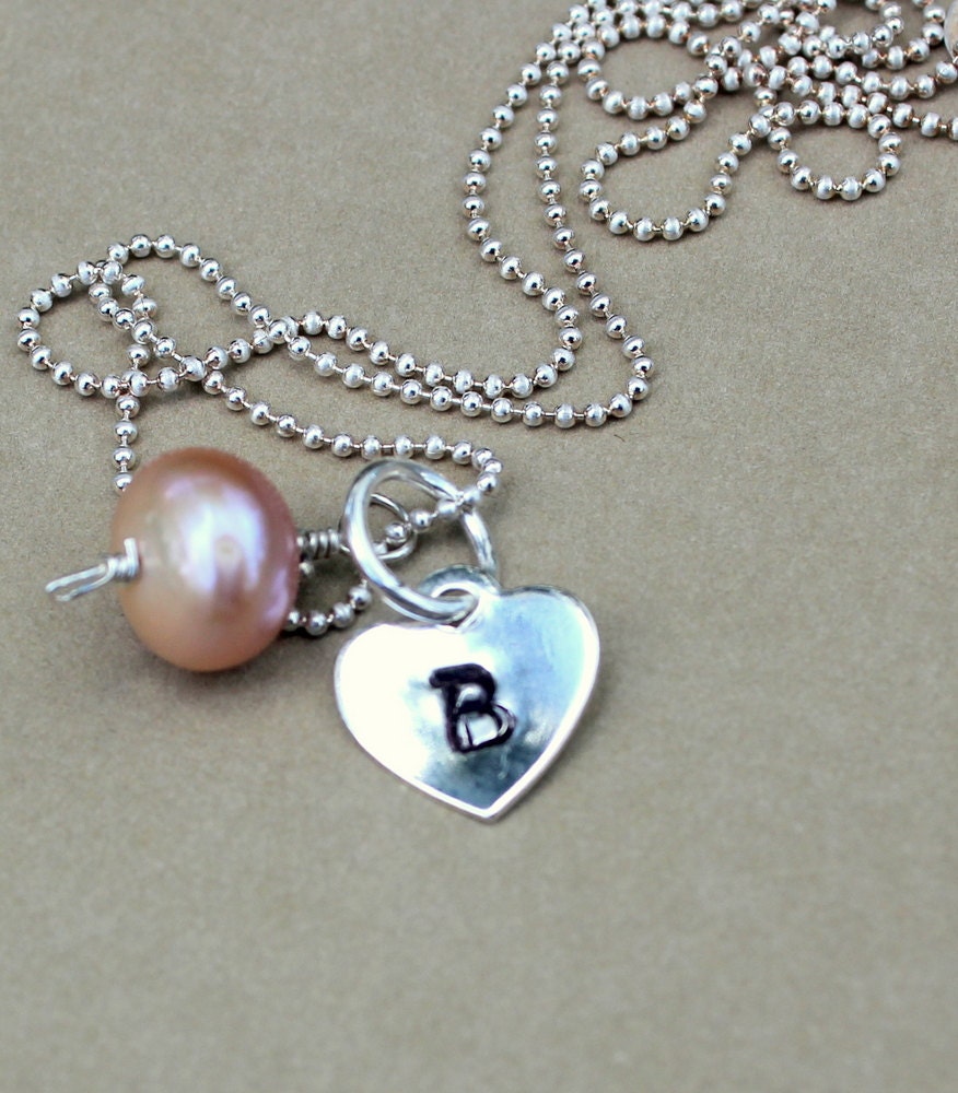 Initial BRIDAL JEWELRY Personalized Heart Initials Necklace