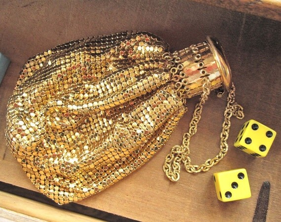 gold wristlet purse