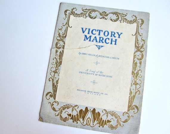 notre dame victory march sheet music for baritone