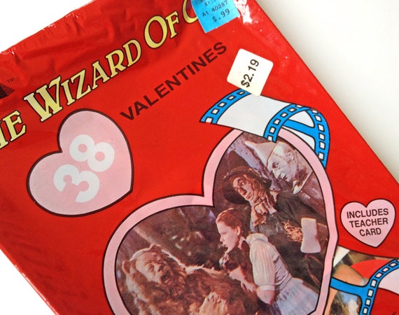 Wizard of Oz Valentine's Day cards vintage 1988 mint in