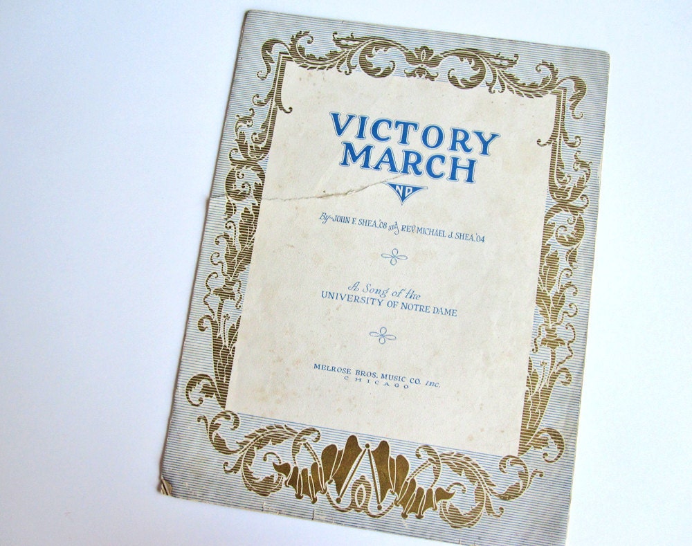 notre dame victory march sheet music
