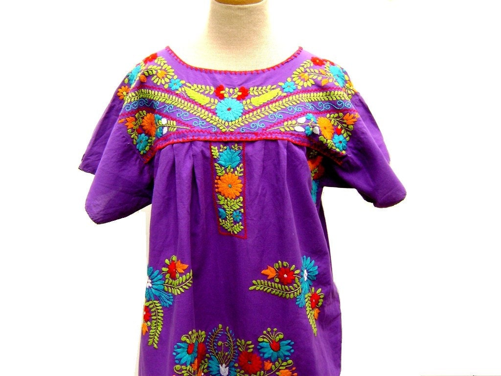 Exquisite Mexican Embroidered Dress from Oaxaca
