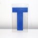 VINTAGE INDUSTRIAL letter T .Great blue colour. Industrial decor.