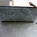 back to school sale Waxed canvas pencil pouch/small pouch with zipper in grey (charcoal)