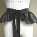 40 OFF SALE 3 days only Steampunk Gunmetal Black Leather Bustle Belt med large
