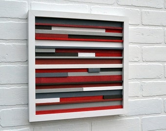 Wood Wall Art - Sculpture Reclaimed Wood - Abstract Painting on Wood