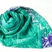Silk Scarf emerald green Recycled accesories Silk Scarves ....Suggestive and delicate V