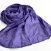 Silk Scarf violet blue Recycled accesories Silk Scarves woman Az