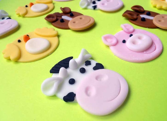 Cupcake SWEETandEDIBLE toppers by cake Toppers 12 FARM australia edible Etsy Edible 3d on Animals