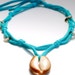 Summer Sale- Hawaiian Shell Necklace -Mermaid Jewelry -Turquoise Organic Cotton Jersey - Eco Friendly