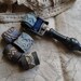 vintage french embroiderie roller with rubber stamps