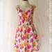 SALE - Colorful Time III - Colorful Collection Vibrant Breeze Sundress Roses Print Ladies Style Sweet Spring Summer Dress