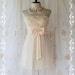 Princess Of The Night Cocktail Dress - Soft French Cream Toned Wedding Prom Party Cocktail Night Dress Romance Tutu Skirt Floral Fabrics